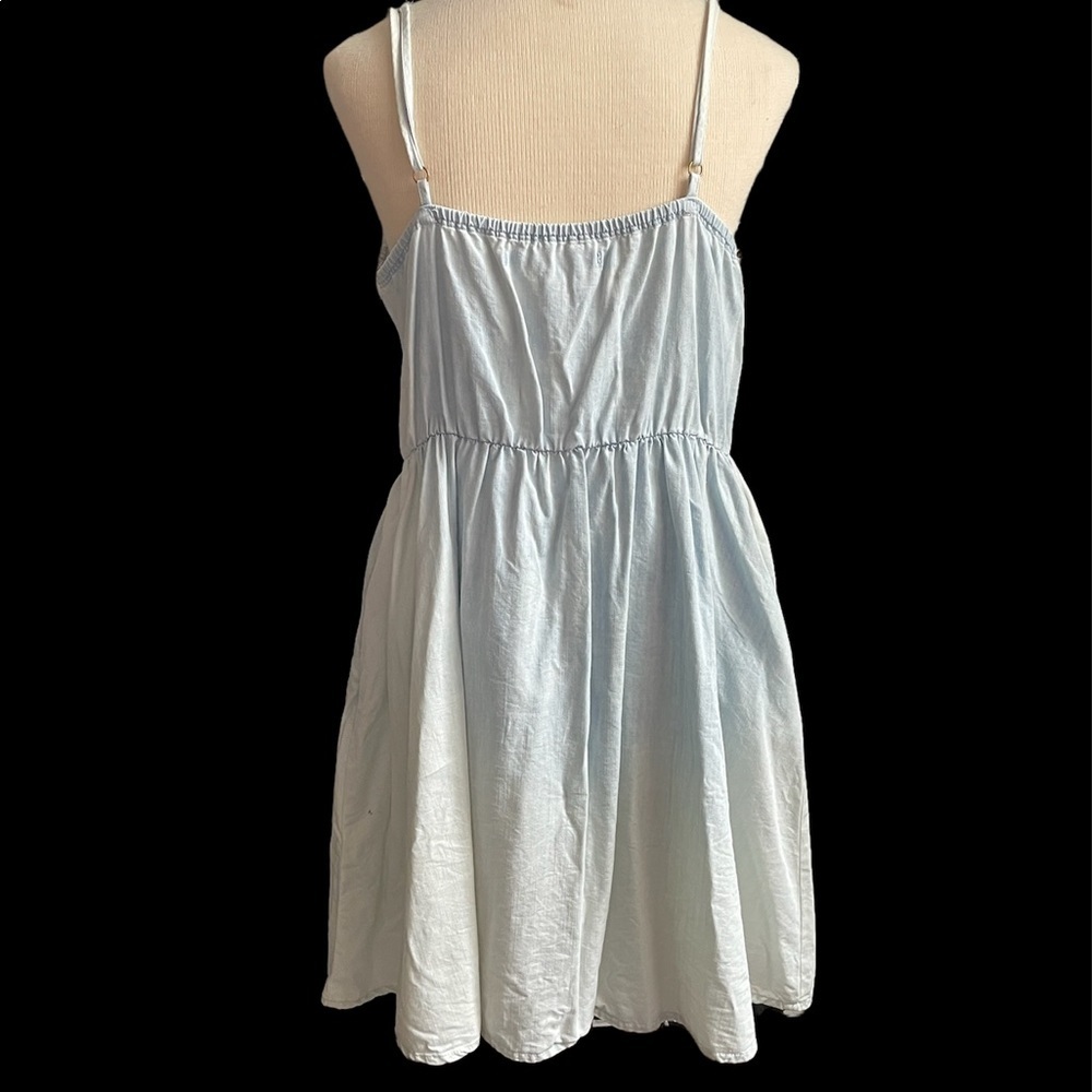 LC Lauren Conrad Ombré Light denim cotton dress size 14 - Picture 5 of 8